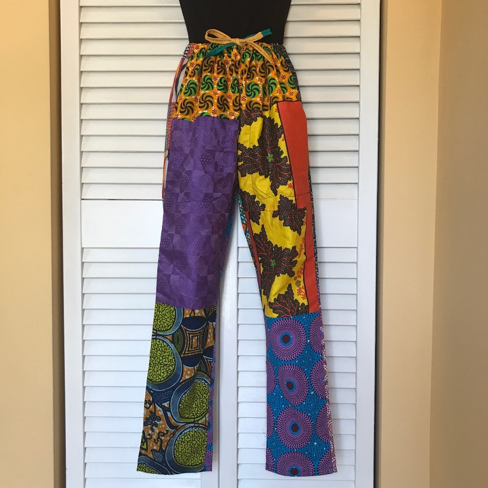 African Print Colourful Pants- Pockets! NWOT 2/$25